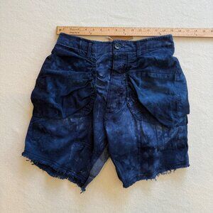 NWT Wasted Collective Upcycled mens unisex shorts indigo cargo skater surf Sz L
